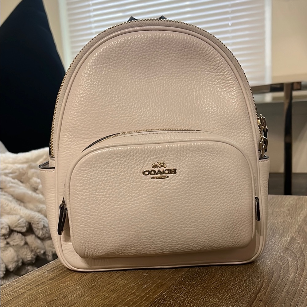Coach Mini Court Backpack in Chalk